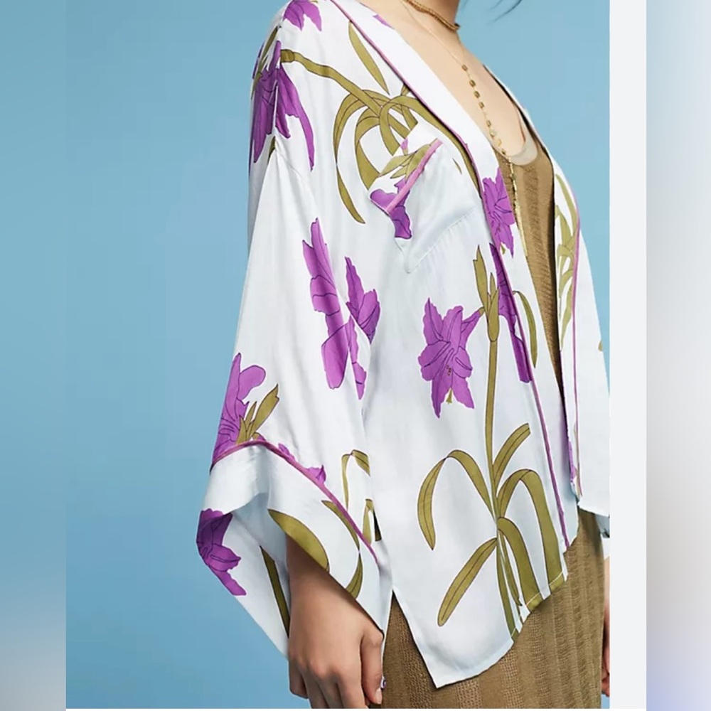 Anthropologie Erfurt  Springfield kimono cape top oversized multicolor  ONE SIZE
